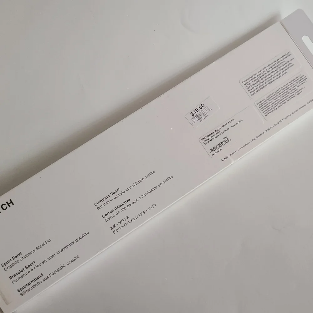 Apple Watch 45mm Graphite Band stainless steel pin